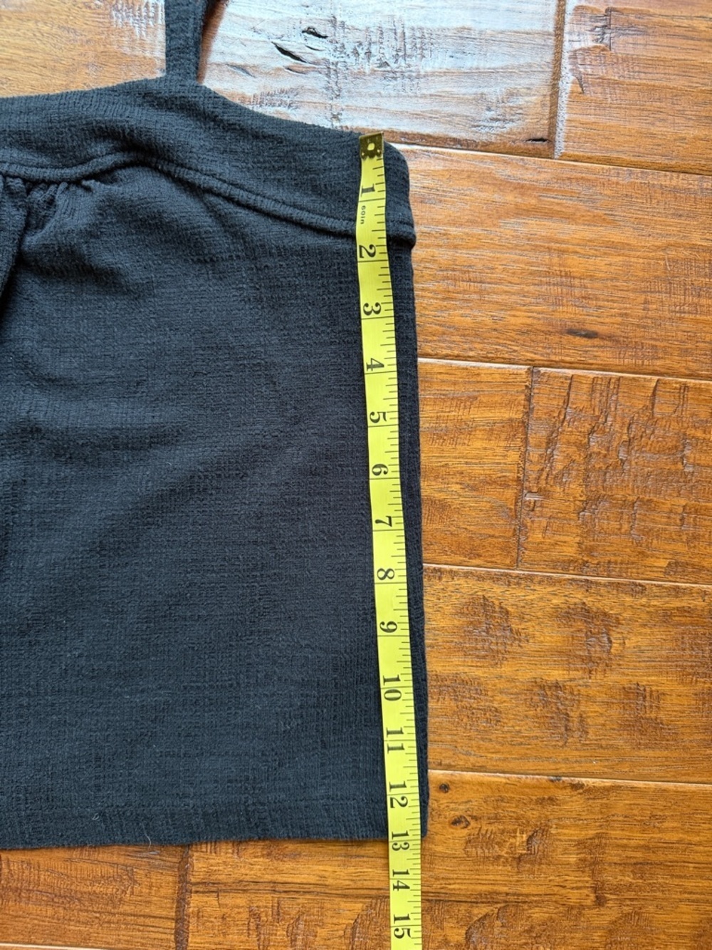Madewell Crosshatch Tie-Strap Tank Top, Size Small, Black - Picture 3 of 7